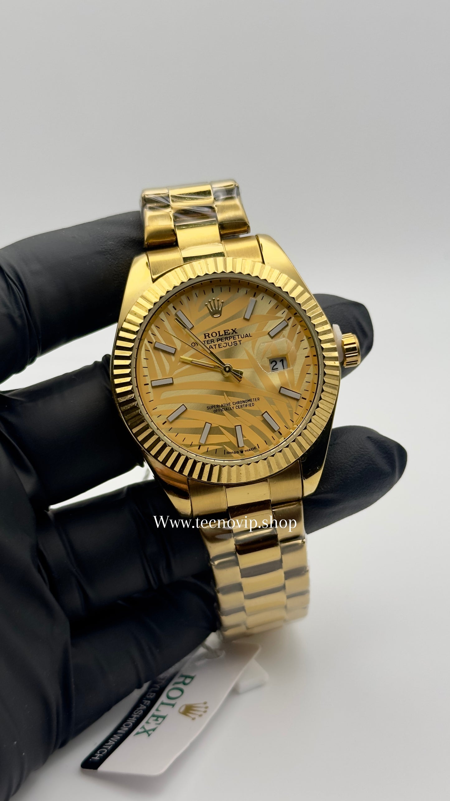 ROLEX DATEJUST GOLD AND GOLD