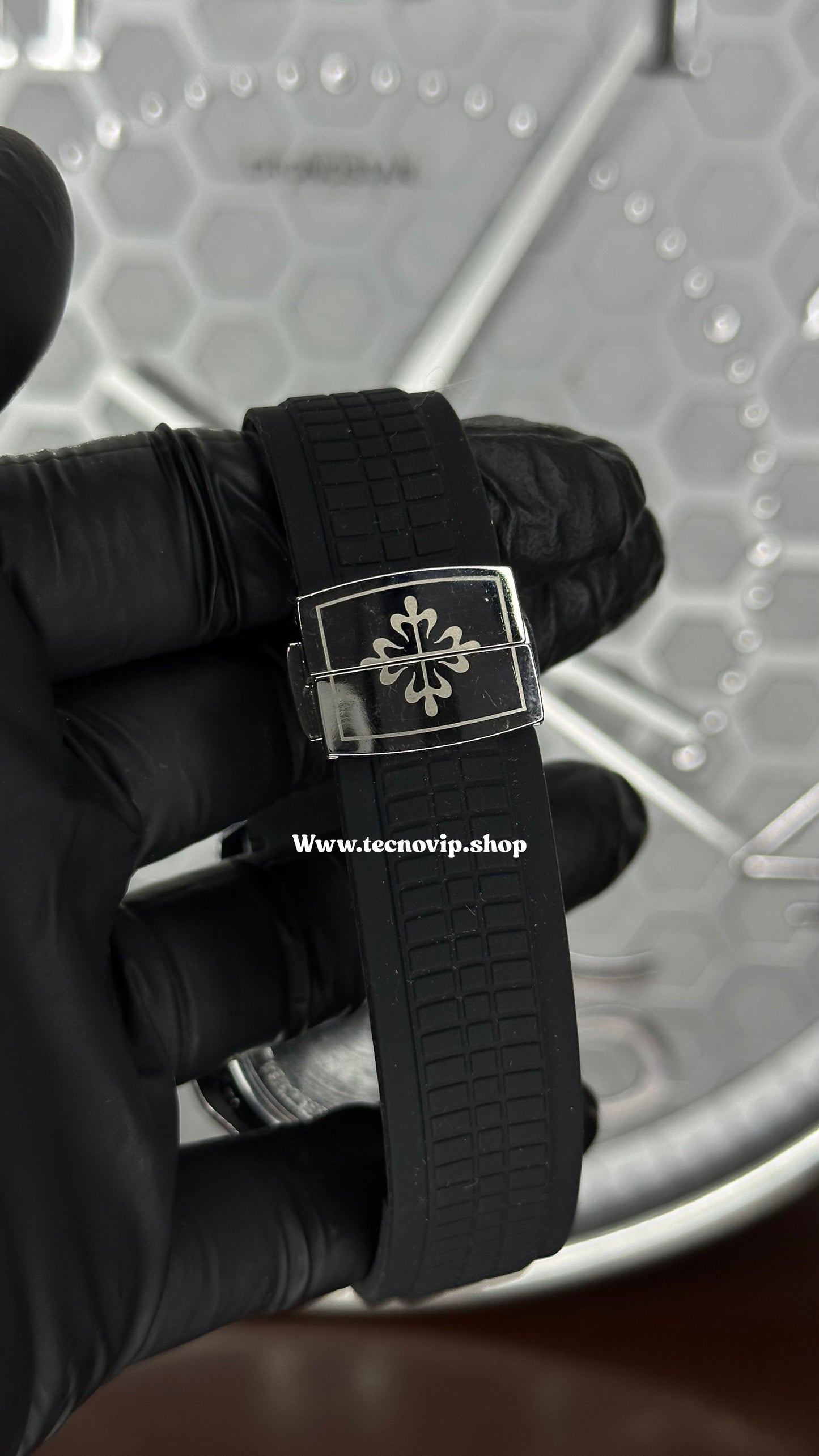 PATEK PHILIPPE BLACK WHITE AND SILVER