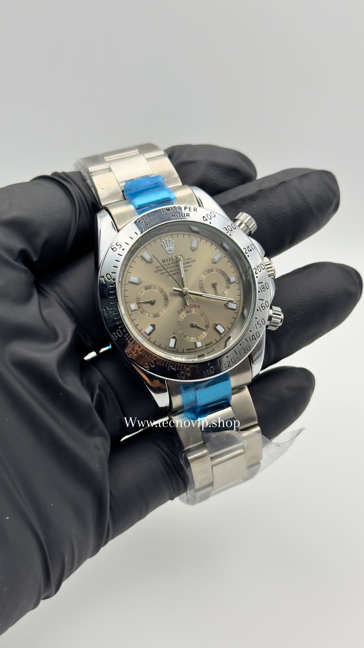 ROLEX DAYTONA SILVER AND MARFIL