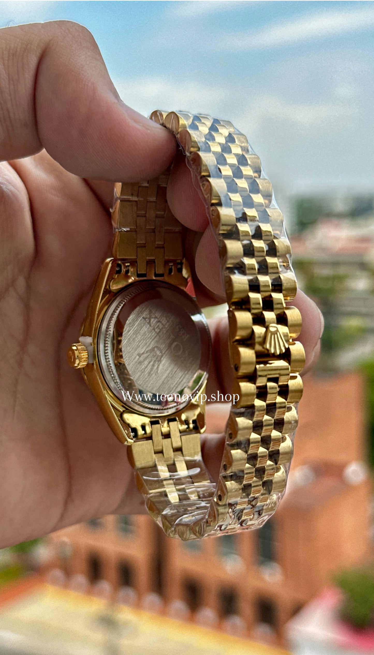 ROLEX PRESIDENCIAL GOLD AND SKYBLUE (MUJER)