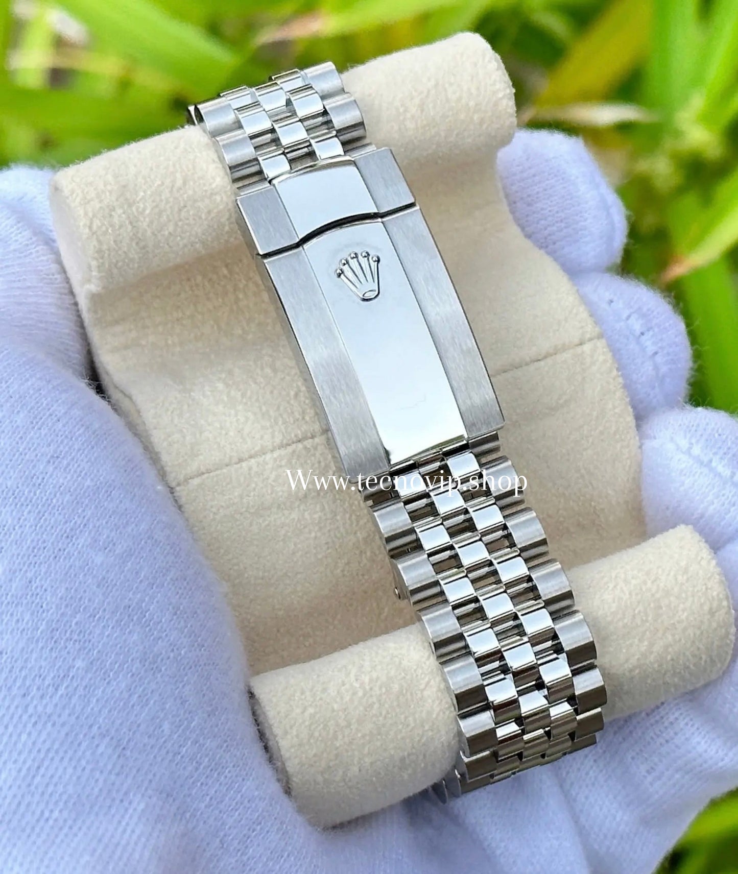 ROLEX DATE JUST SILVER AND BLACK FULL SET