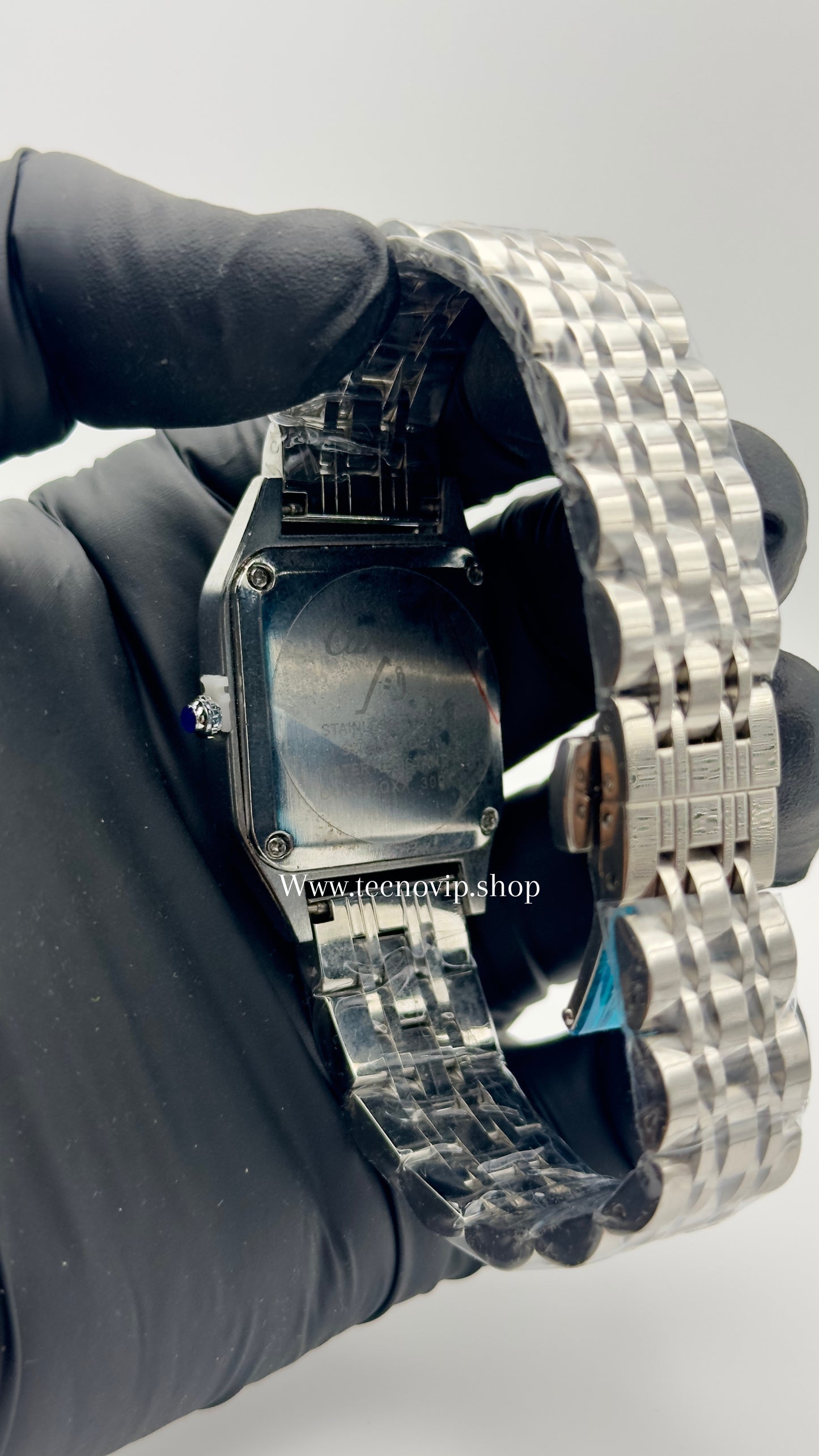 CARTIER SANTOS SILVER AND BLACK 28 (MUJER)