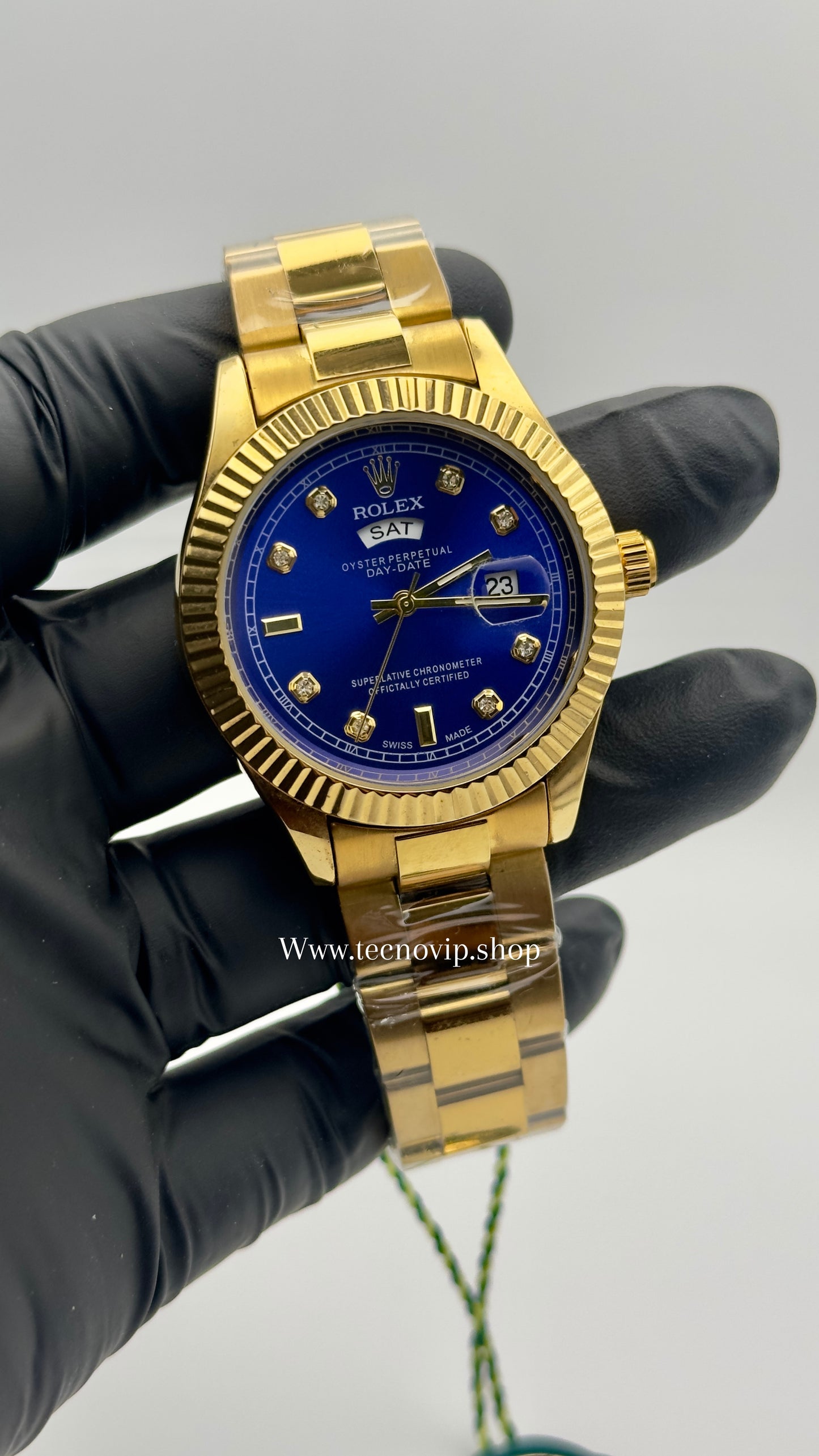 ROLEX DAY DATE GOLD AND BLUE