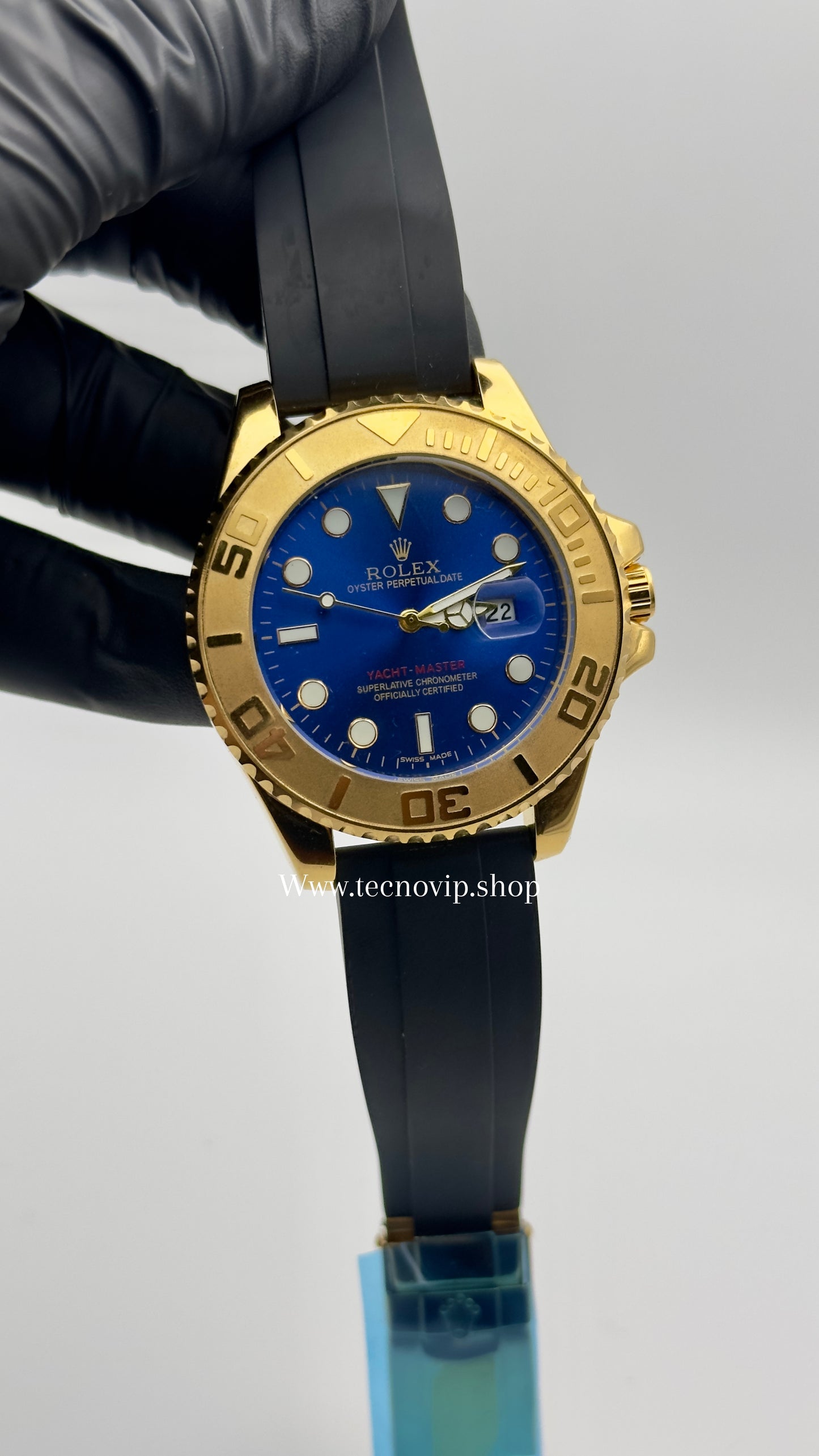 ROLEX YACHT-MASTER OYSTERFLEX BLUE GOLD SEMIAUTOMÁTICO