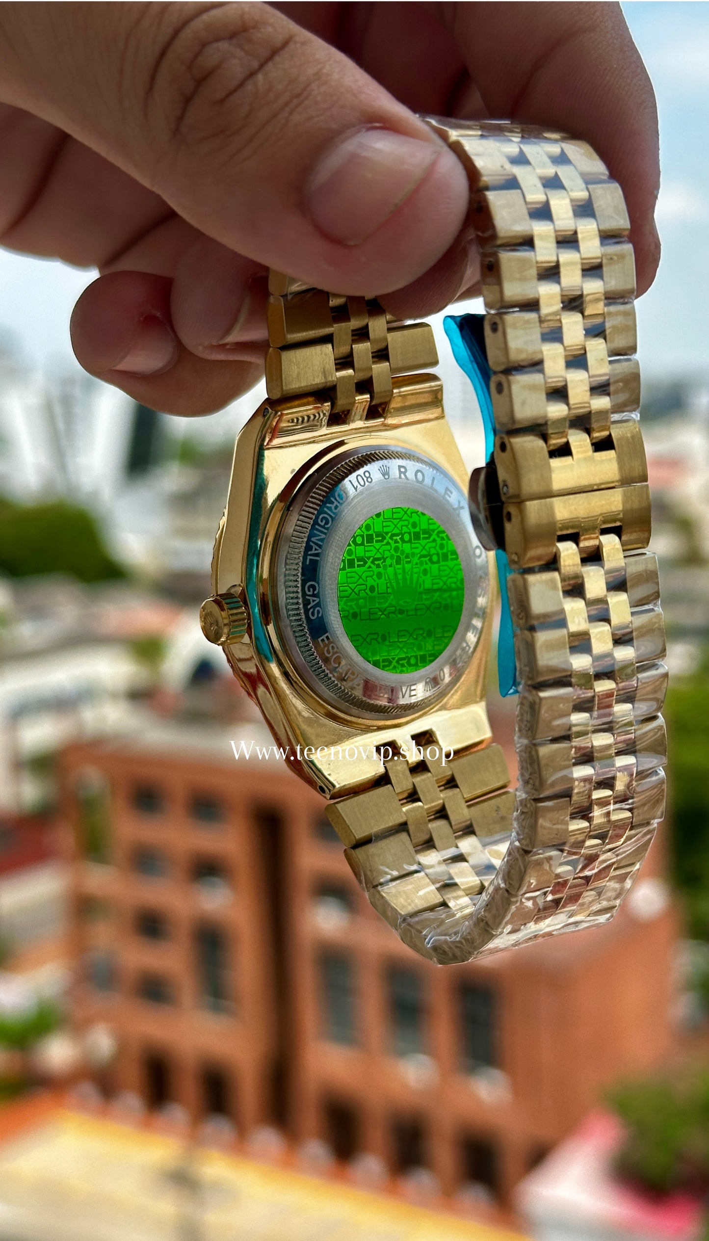 ROLEX LAND DWELLER GOLD AND WHITE