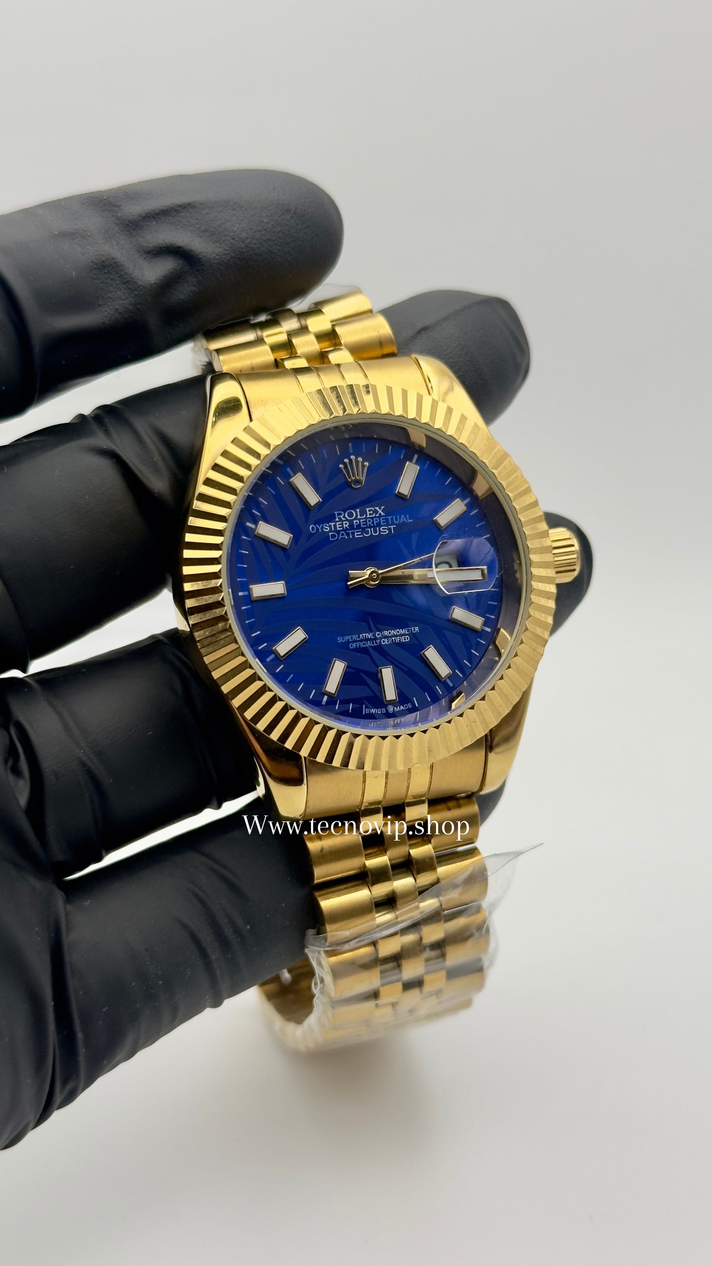 ROLEX PRESIDENCIAL GOLD AND BLUE PALMERA