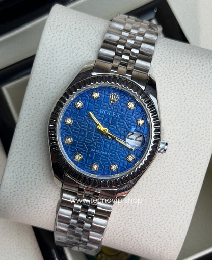 ROLEX PRESIDENCIAL SILVER AND BLUE   (MUJER)