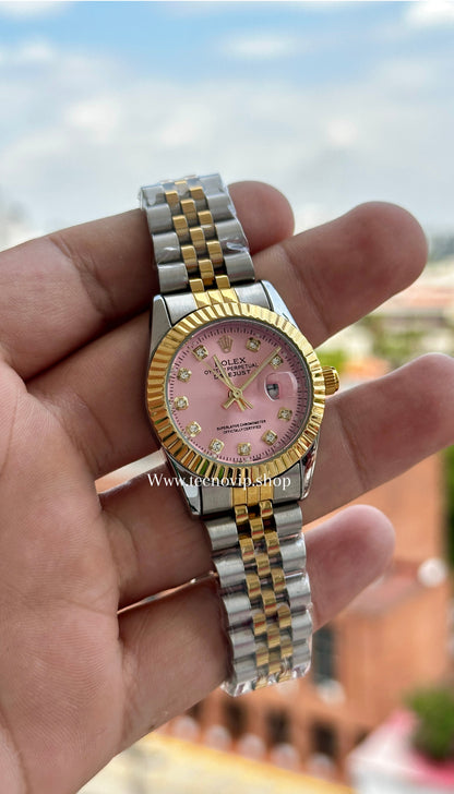 ROLEX PRESIDENCIAL PINK COMBINADO( MUJER)