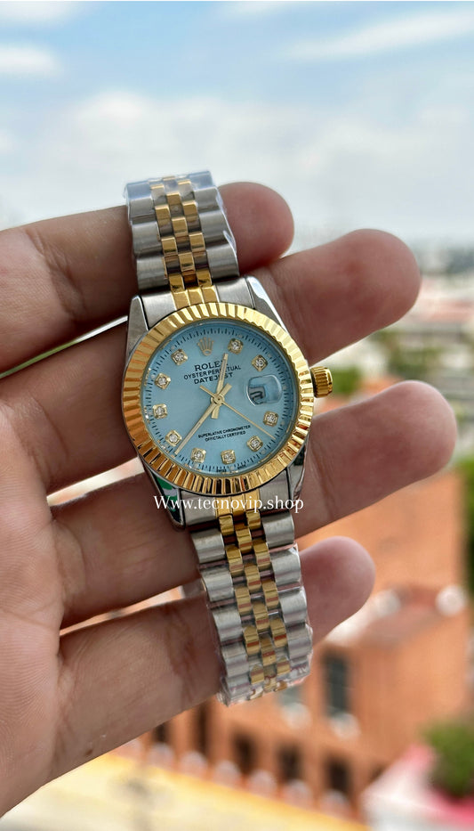 ROLEX PRESIDENCIAL SKYBLUE COMBINADO( MUJER)