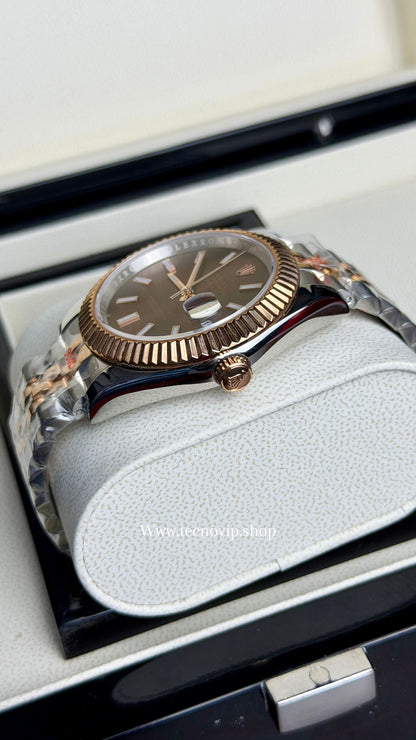 ROLEX DATEJUST CHOCOLATE COMBINADO AAA+ (OPCIÓN A FULL SET)