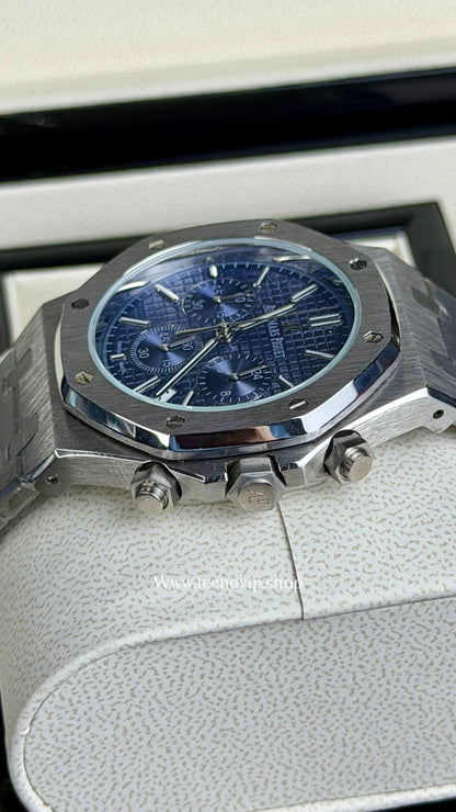 AUDHERMARS PIGUET CRONOGRAF SILVER AND BLUE AAA+ (OPCIÓN A FULL SET)