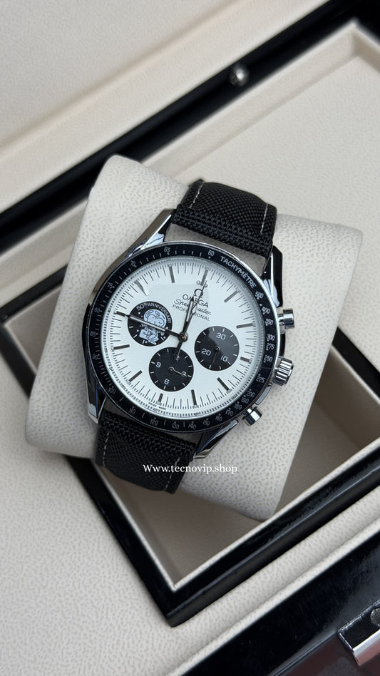 OMEGA SPEED MÁSTER SNOOPY WHITE PANDA LONA