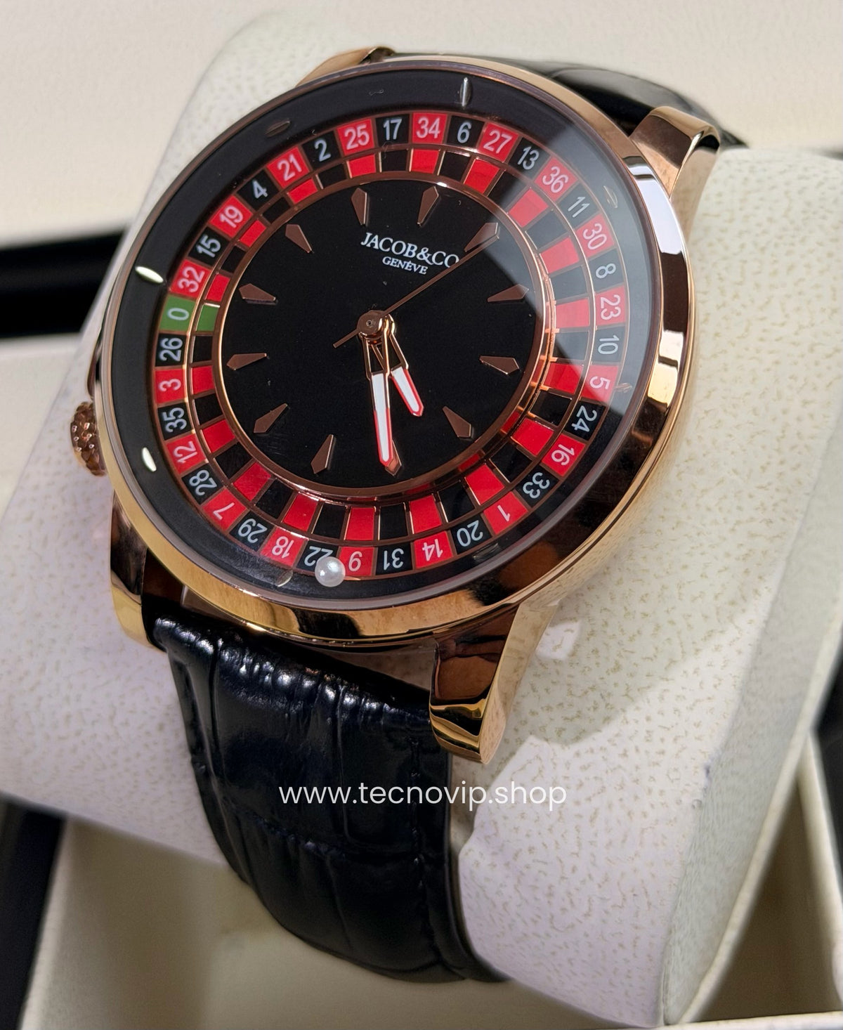 Jacobs and Co Rulete Black and Rose Gold