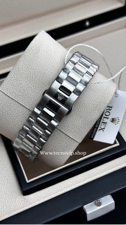 ROLEX DATEJUST SILVER AND BLUE