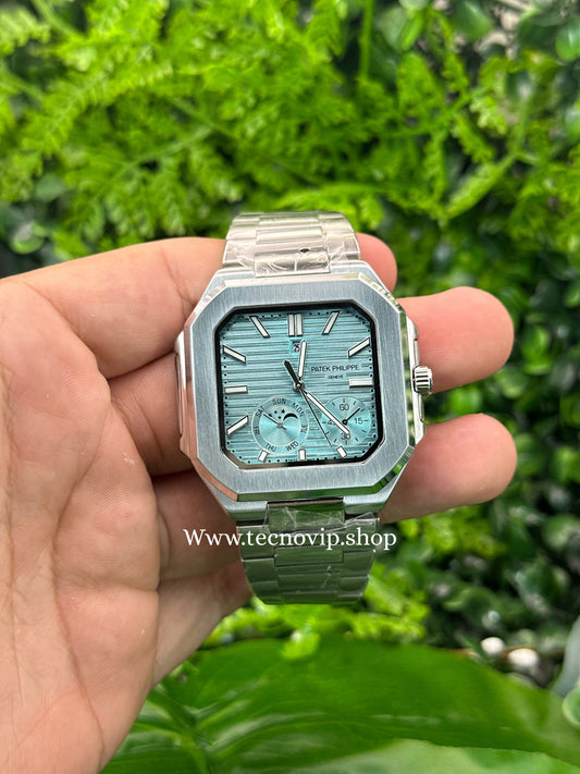 PATEK PHILIPPE CUBITUS SILVER AND TIFFANY SEMIAUTOMÁTICO