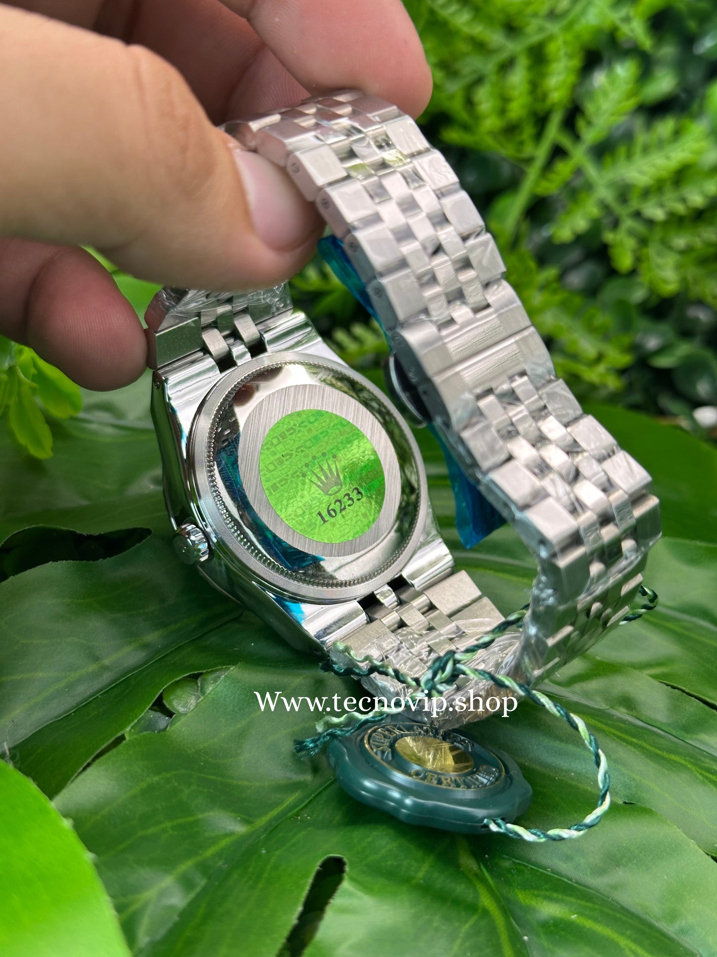 ROLEX LAND DWELLER SILVER AND GREEN SEMIAUTOMÁTICO