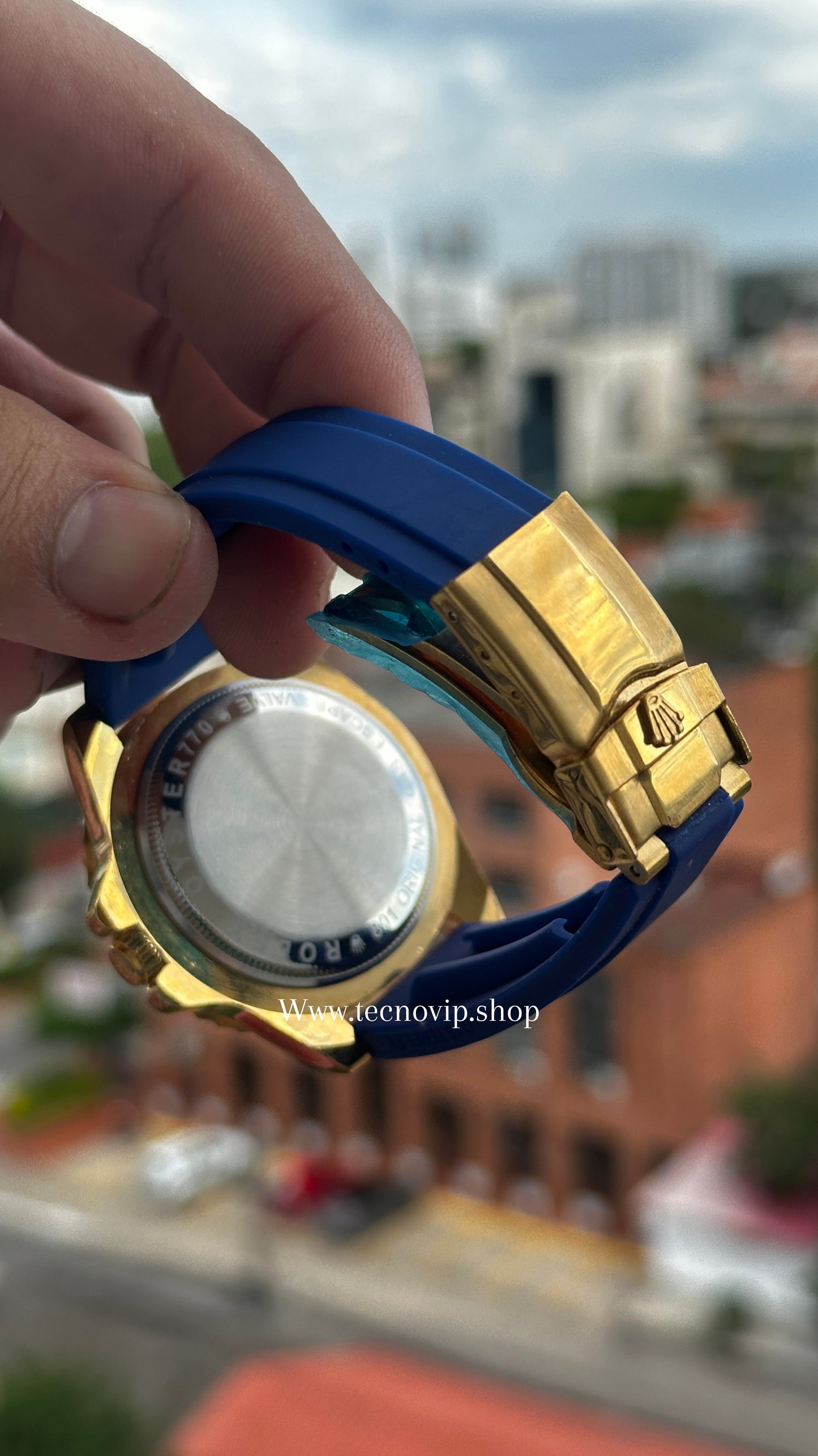 ROLEX YACHT-MASTER OYSTERFLEX BLUE AND GOLD