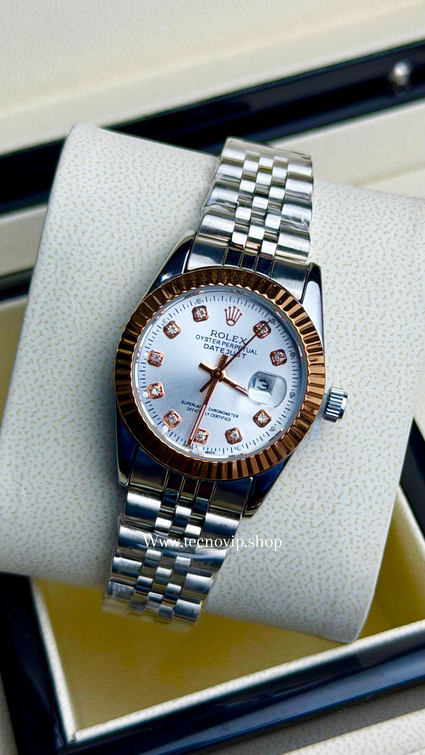 ROLEX PRESIDENCIAL SILVER AND GOLD ROSE WHITE    (MUJER)
