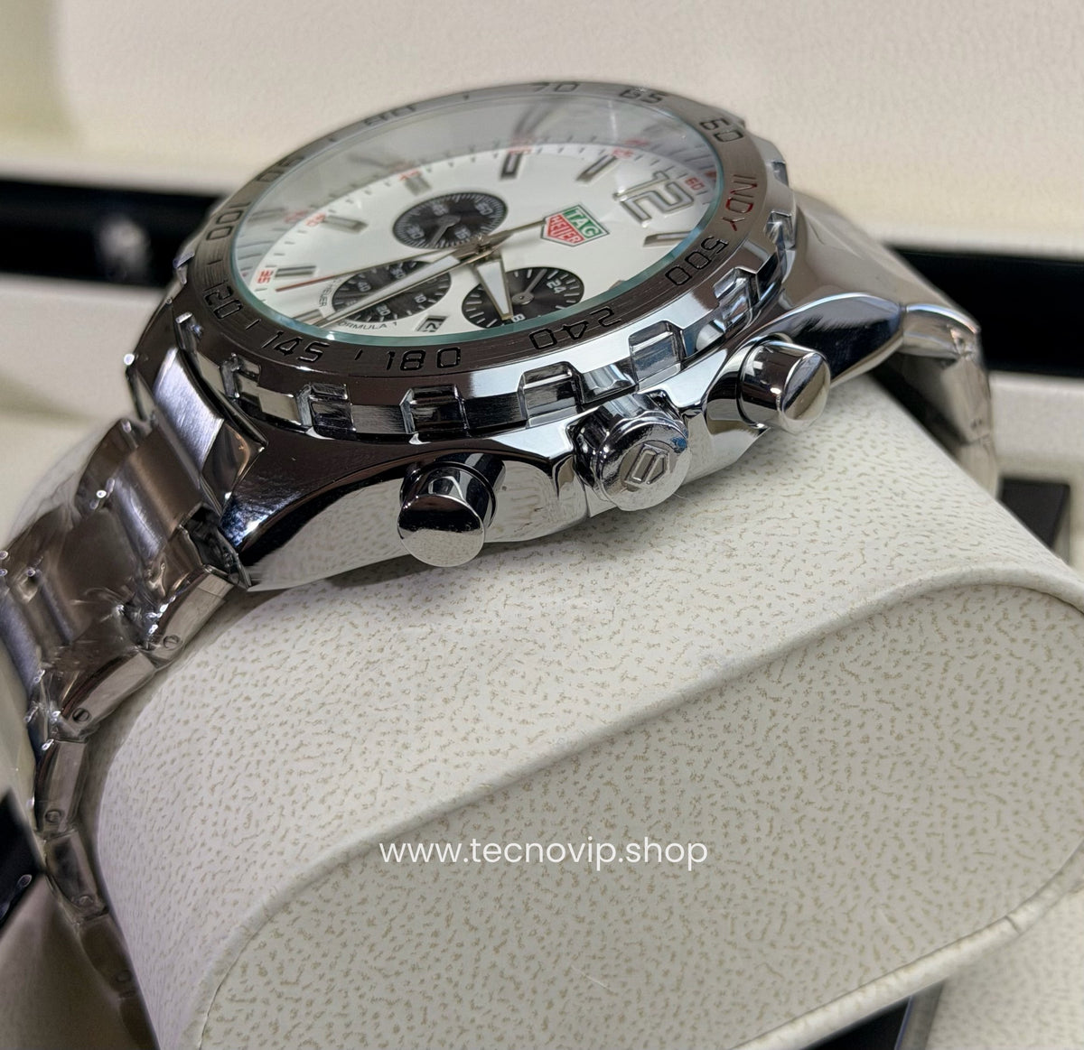 TAG Heuer Formula 1 Chronograph Indy 500 Silver and White