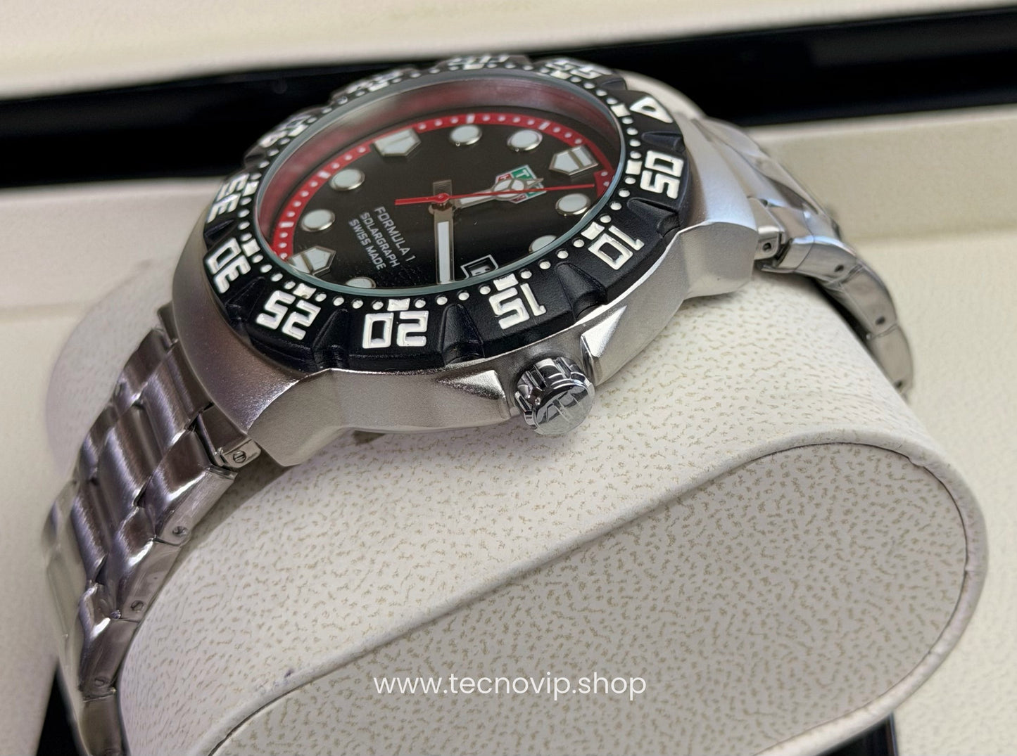 TAG Heuer Formula 1 Solargraph Silver and Black Semiautomático