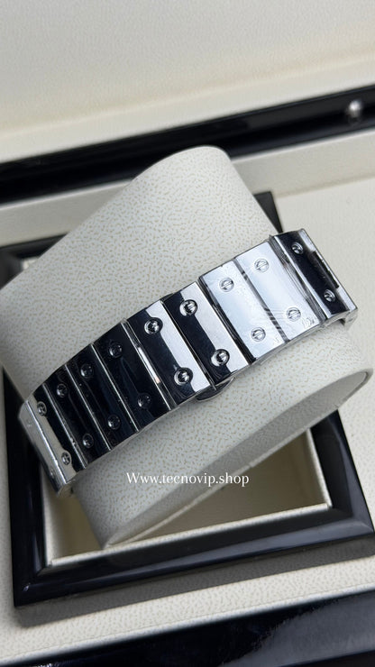 CARTIER SANTOS SILVER AND BLUE