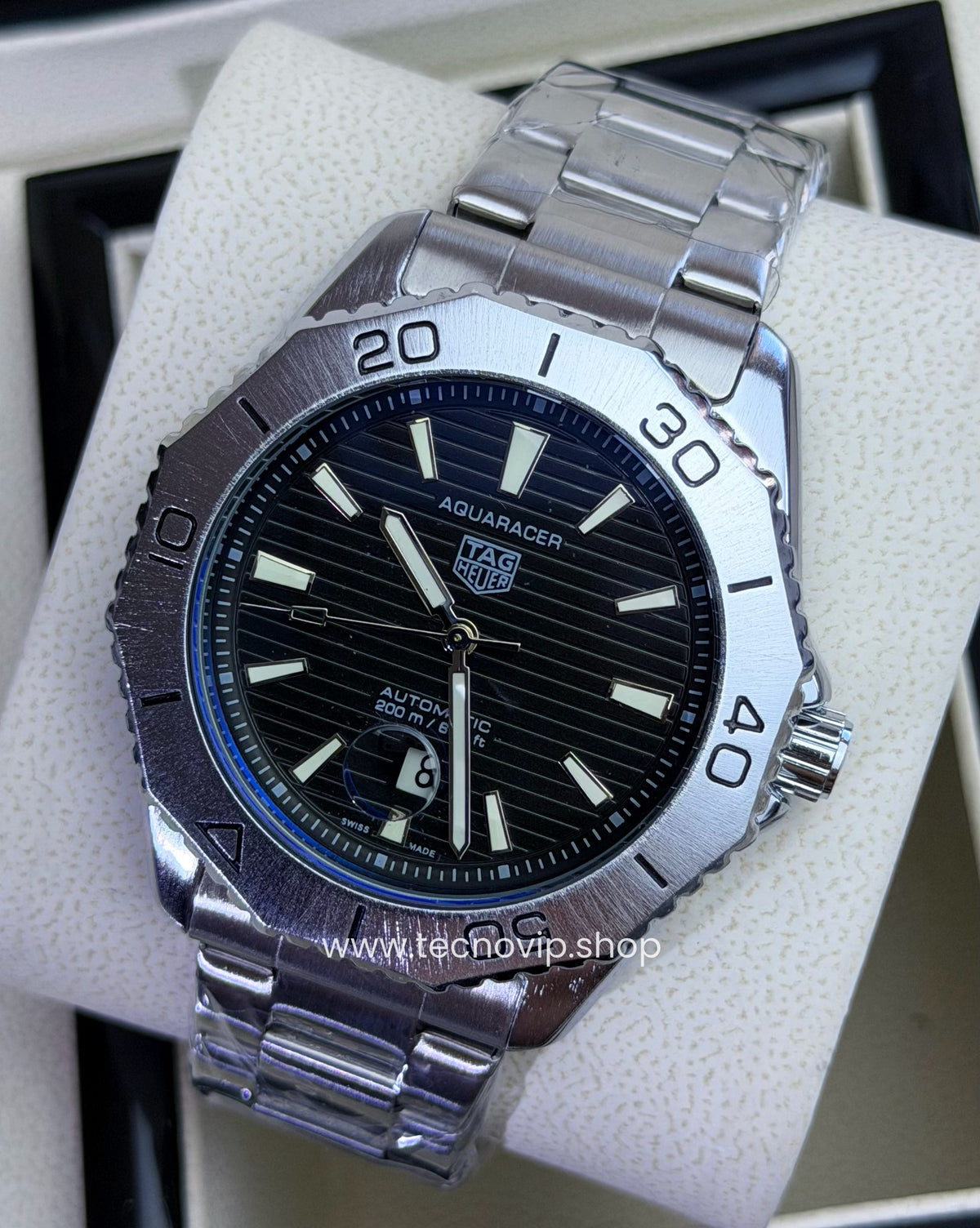 TAG Heuer Aquaracer Professional 200 Date Silver and Black Semiautomático
