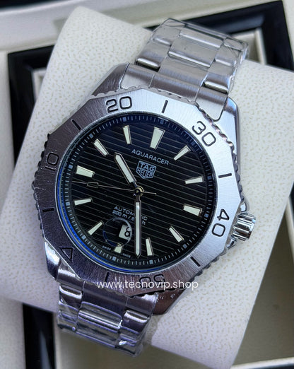 TAG Heuer Aquaracer Professional 200 Date Silver and Black Semiautomático