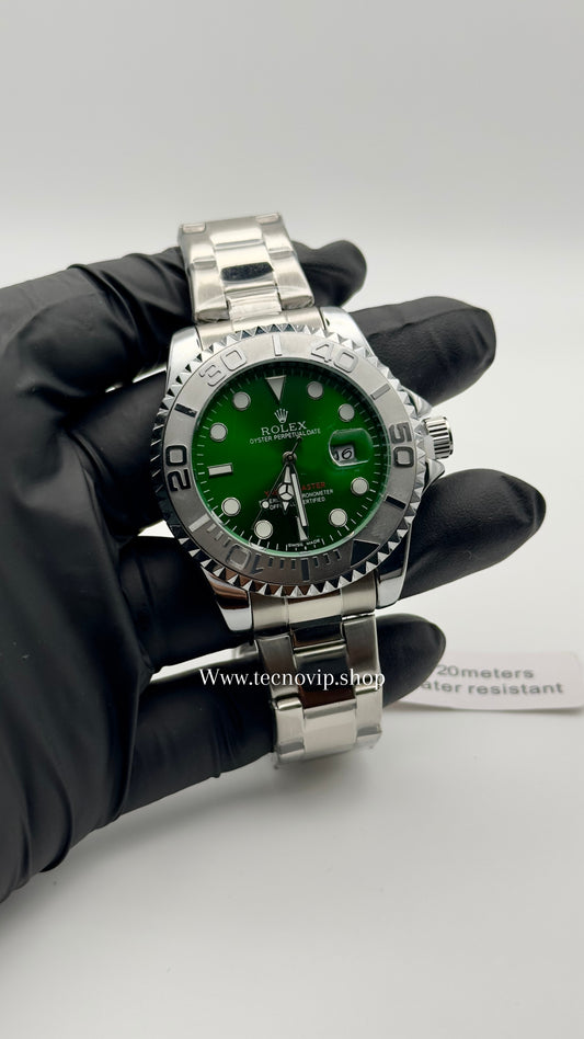 ROLEX YACH-MASTER SILVER AND GREEN SEMIAUTOMÁTICO