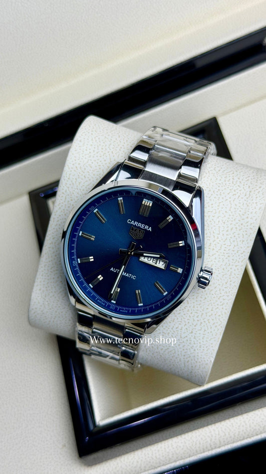 TAG CARRERA DAYDATE BLUE SILVER