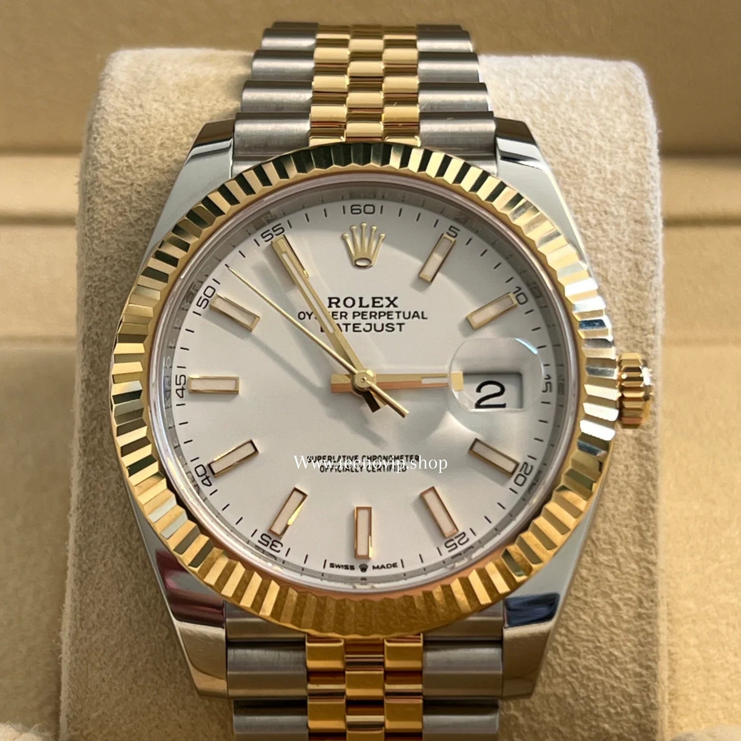 ROLEX DATEJUST WHITE COMBINED  FULL SET AAA