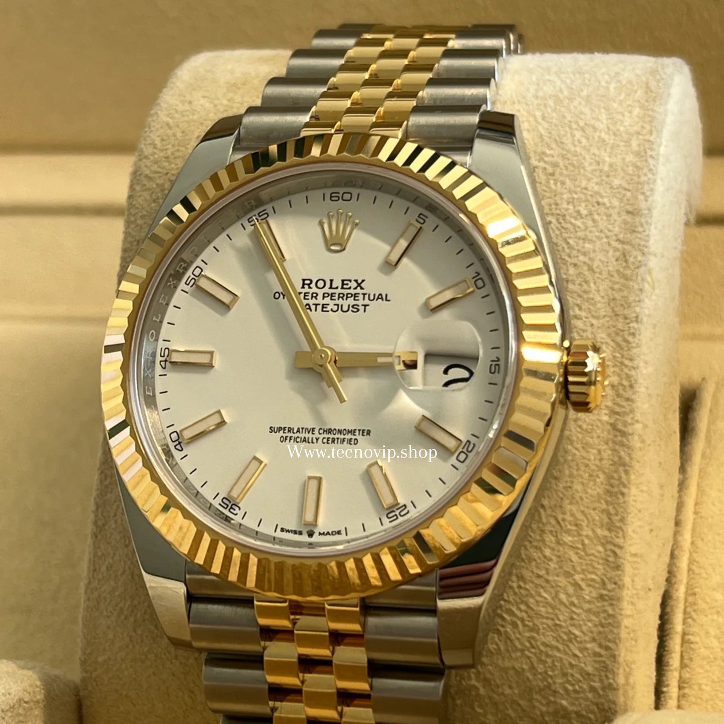 ROLEX DATEJUST WHITE COMBINED  FULL SET AAA