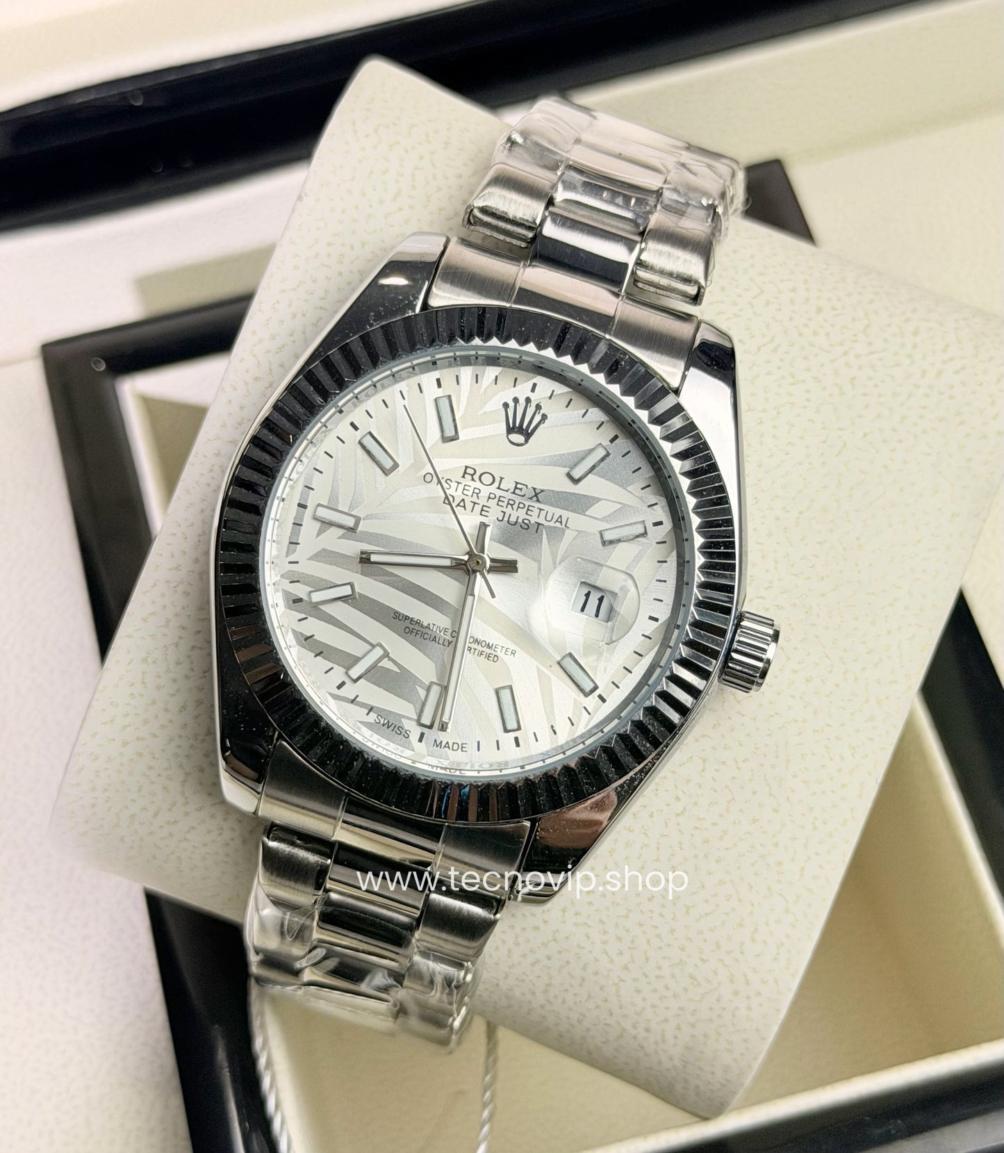 ROLEX DATEJUST WHITE PALMERA SEMIAUTOMÁTICO
