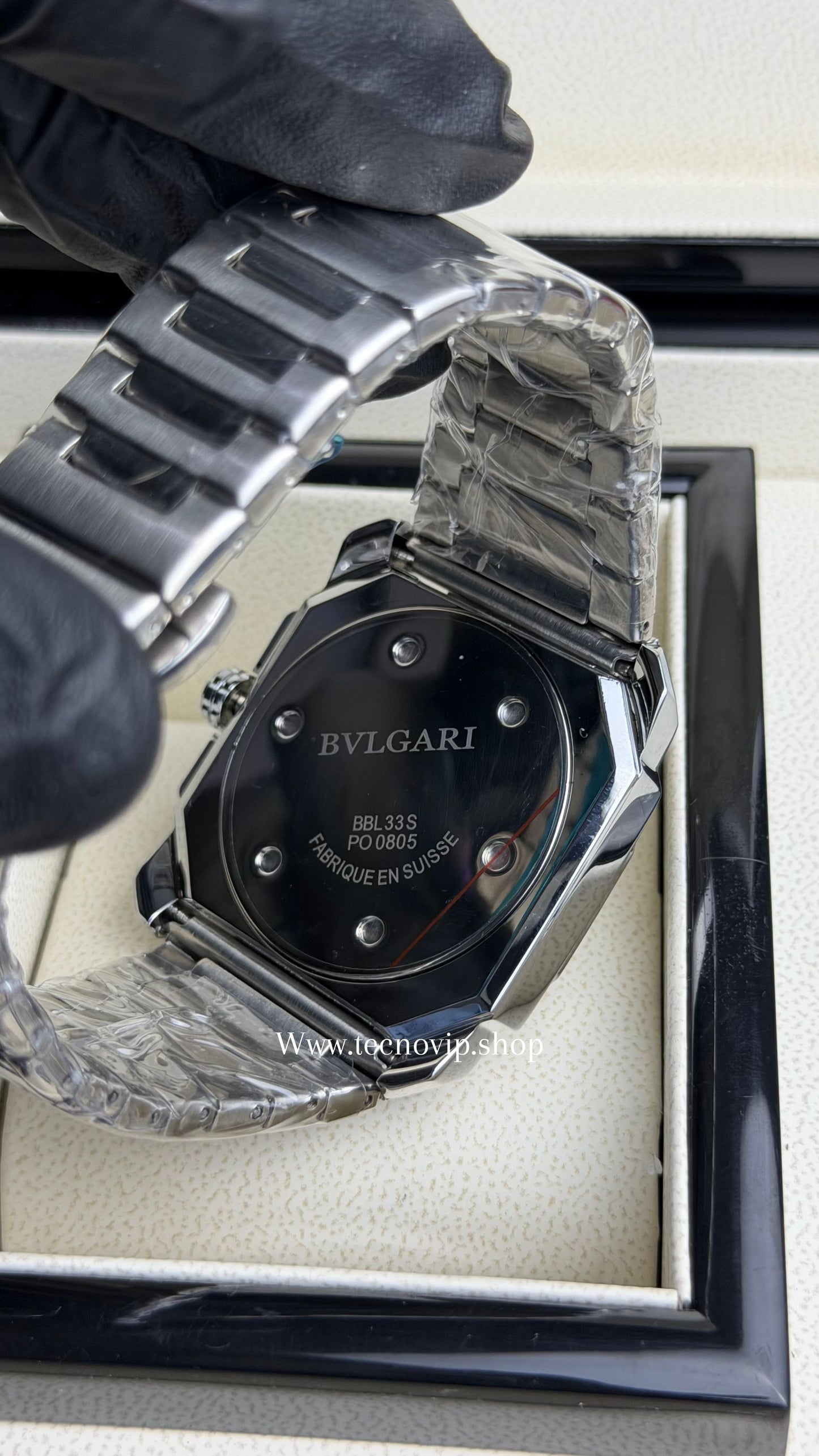 BVLGARI CRONOGRAF SILVER AND WHITE BLACK