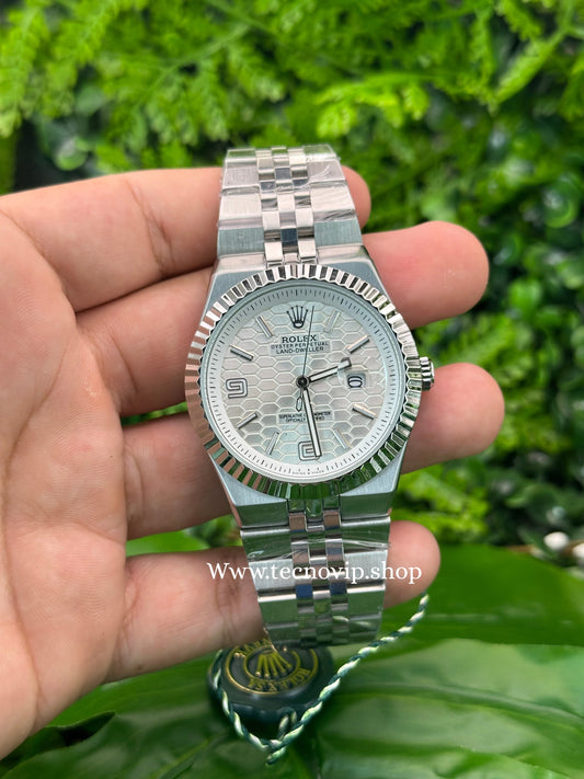 ROLEX LAND DWELLER SILVER AND WHITE SEMIAUTOMÁTICO