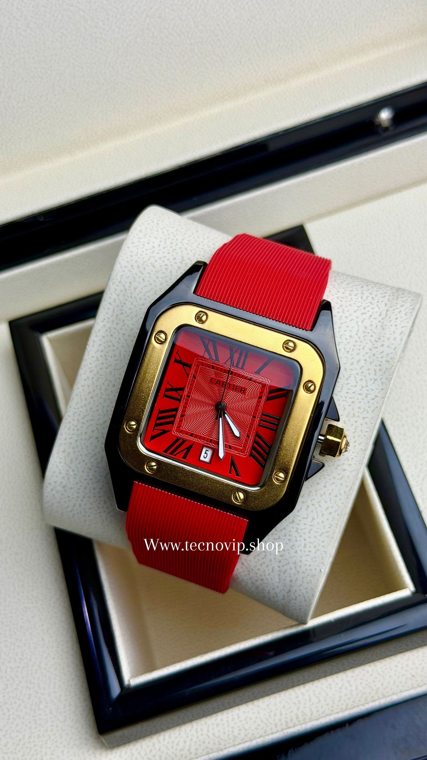CARTIER SANTOS 100 RED