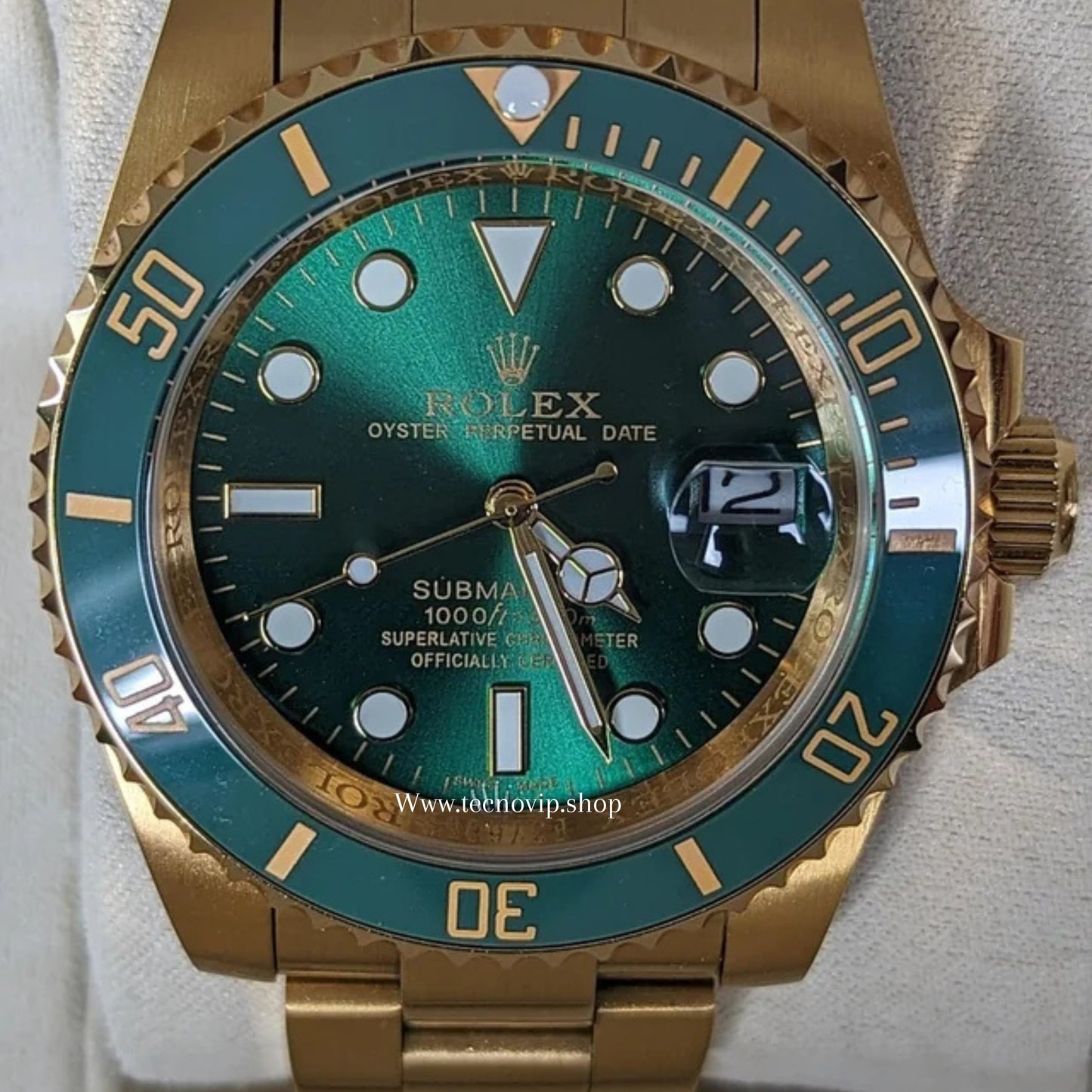 ROLEX SUBMARINER GOLD AND GREEN FULL SET AAA