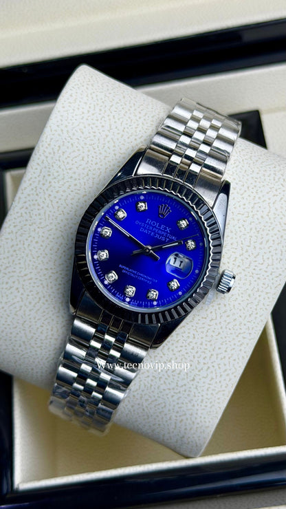 ROLEX PRESIDENCIAL SILVER AND BLUE     (MUJER)