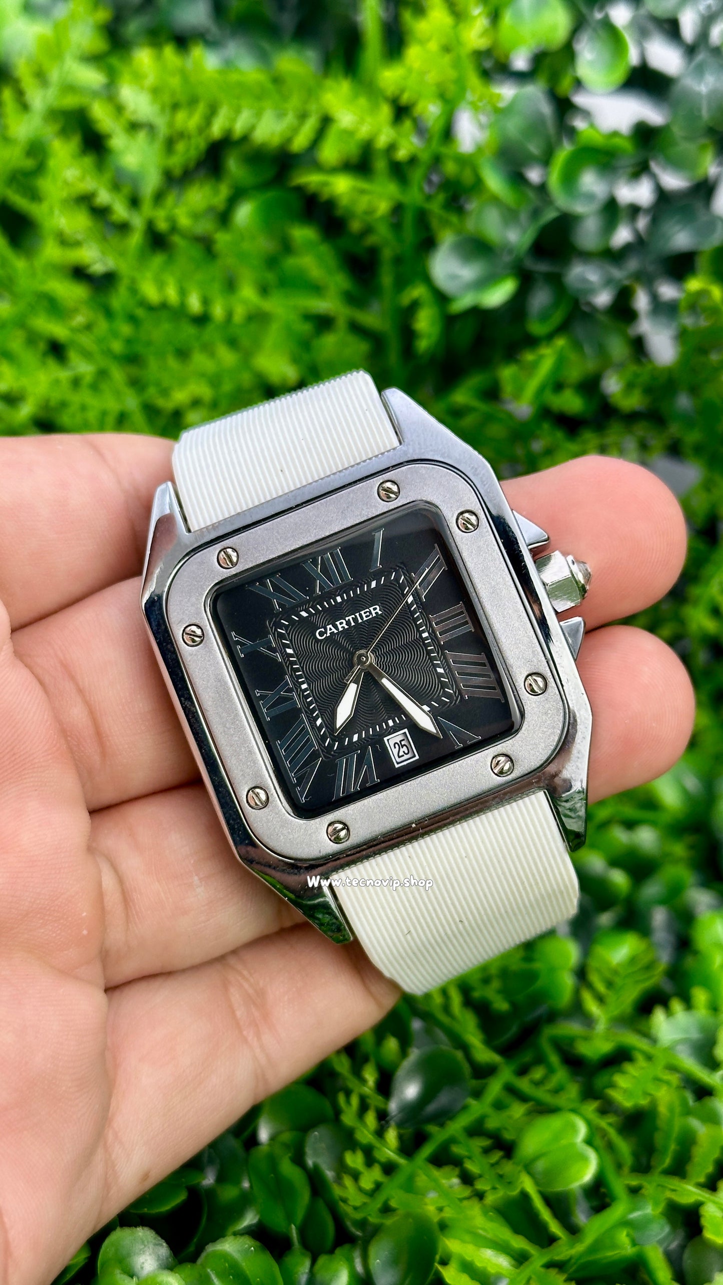 CARTIER SANTOS WHITE BLACK