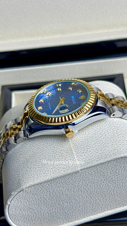 ROLEX PRESIDENCIAL BLUE COMBIBADO ESTRIADO (MUJER)