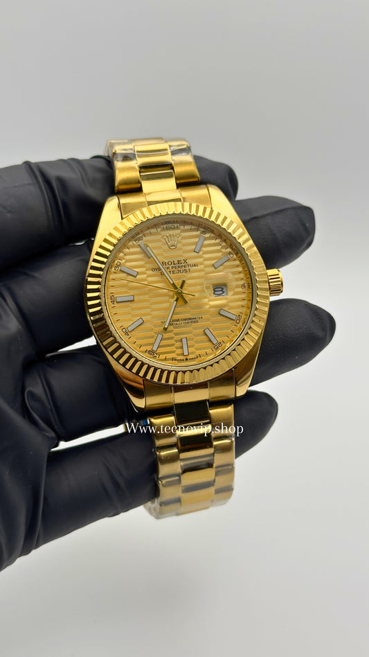 ROLEX DATEJUST GOLD AND GOLD ESTRIADO