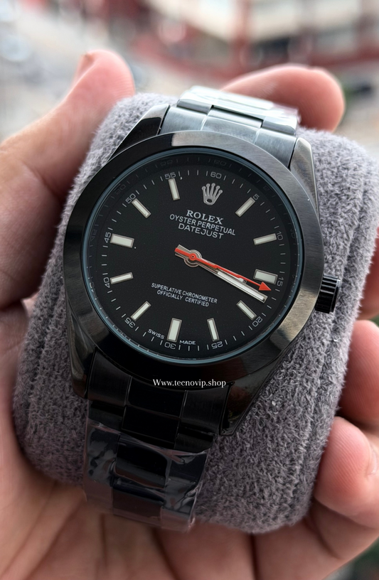 ROLEX MILGAUS BLACK AND BLACK WHITE S