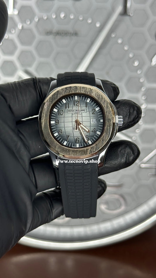 PATEK PHILIPPE BLACK WHITE AND GOLD