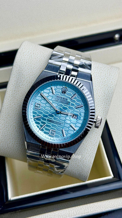 ROLEX LAND DWELLER SILVER AND TIFFANY SEMIAUTOMÁTICO