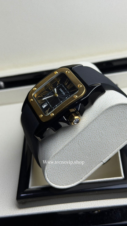 CARTIER SANTOS 100  BLACK GOLD BLACK