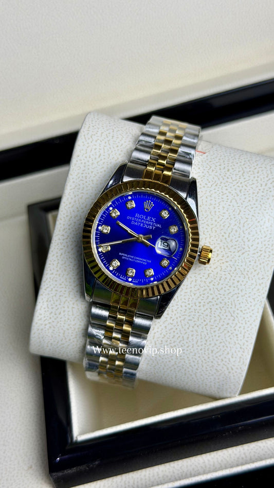 ROLEX PRESIDENCIAL BLUE COMBINADO   (MUJER)