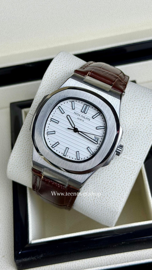 PATEK PHILLIPE NAUTILUS  MARRÓN AND WHITE AAA+ (OPCIÓN A FULL SET)