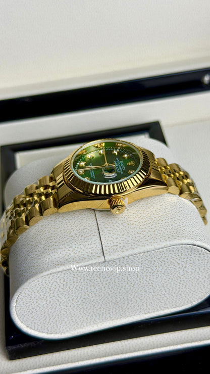 ROLEX PRESIDENCIAL GOLD AND GREEN (MUJER)