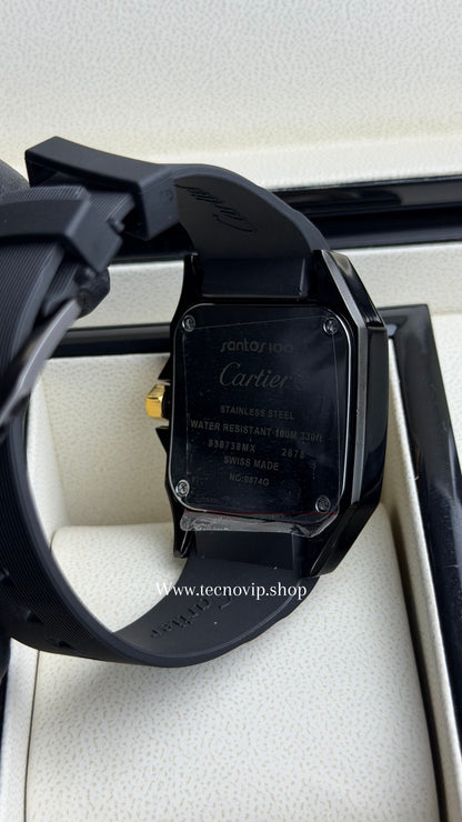 CARTIER SANTOS 100  BLACK GOLD BLACK