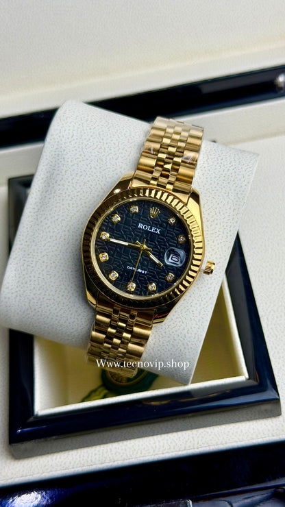ROLEX PRESIDENCIAL GOLD AND BLACK ESTRIADO  (MUJER)