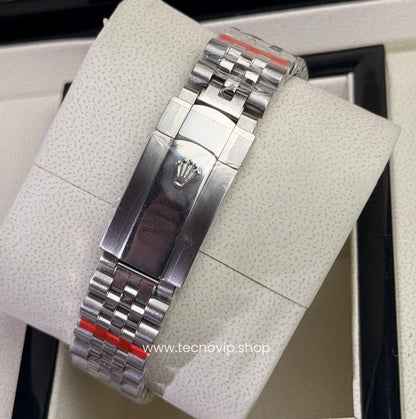 ROLEX DATEJUST SILVER AND BLACK AAA+ (OPCIÓN A FULL SET)